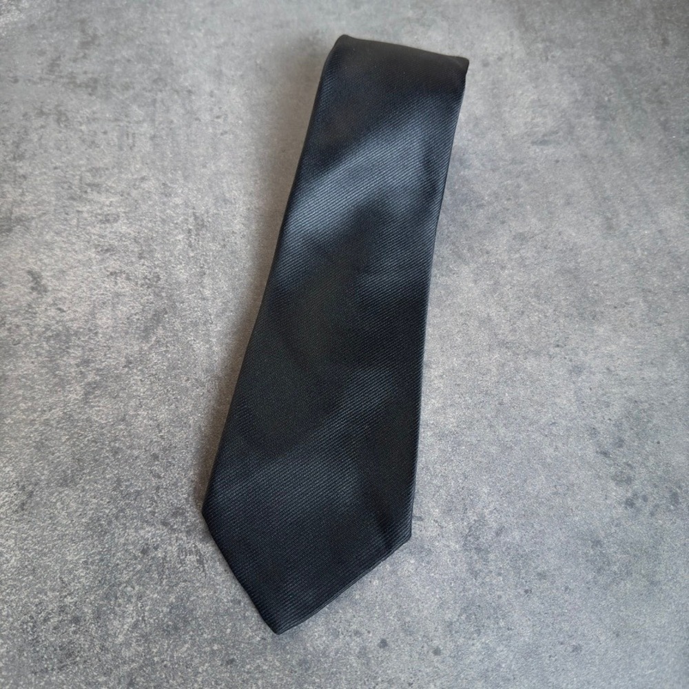 Ketch‎ Mens Black Textured Striped Necktie Formal Business Accessory